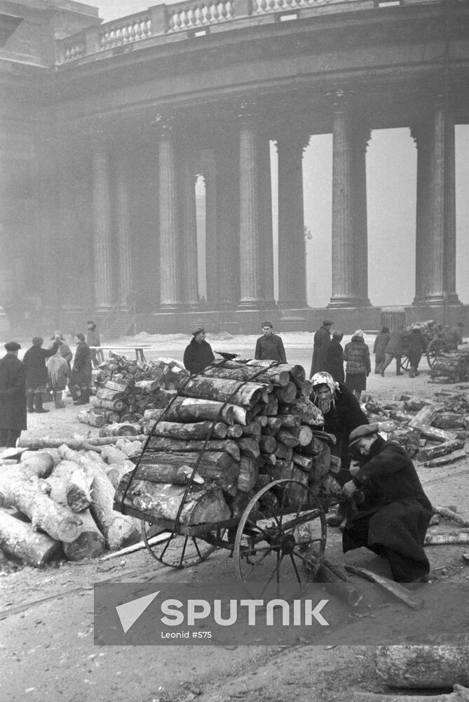 FIREWOOD CART COLUMNS CATHEDRAL