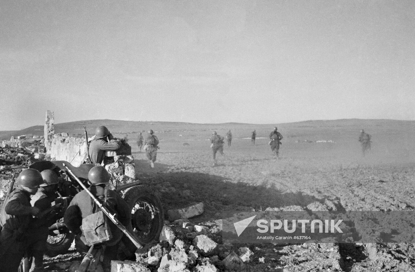 Soviet combat unit launches assault