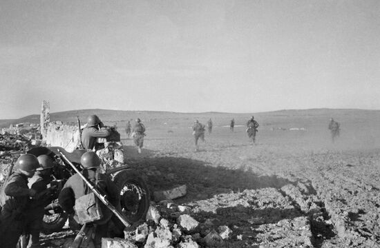 Soviet combat unit launches assault