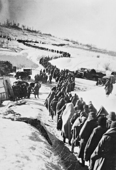 Column of German POW's
