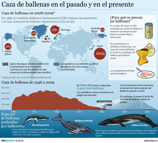 Caza de ballenas en el pasado y en el presente