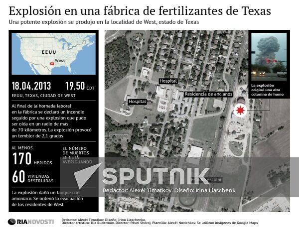 Explosión en una fábrica de fertilizantes de Texas