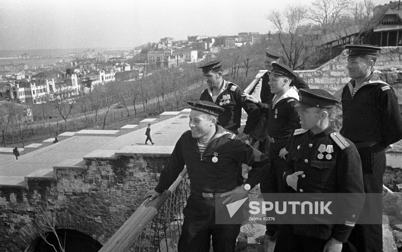 WWII ODESSA SAILORS POTEMKIN STAIRCASE