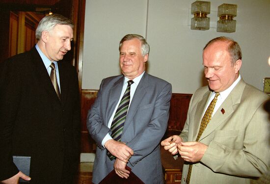 NIKOLAI AKSYONENKO  NIKOLAI RYZHKOV  GENNADY ZYUGANOV 