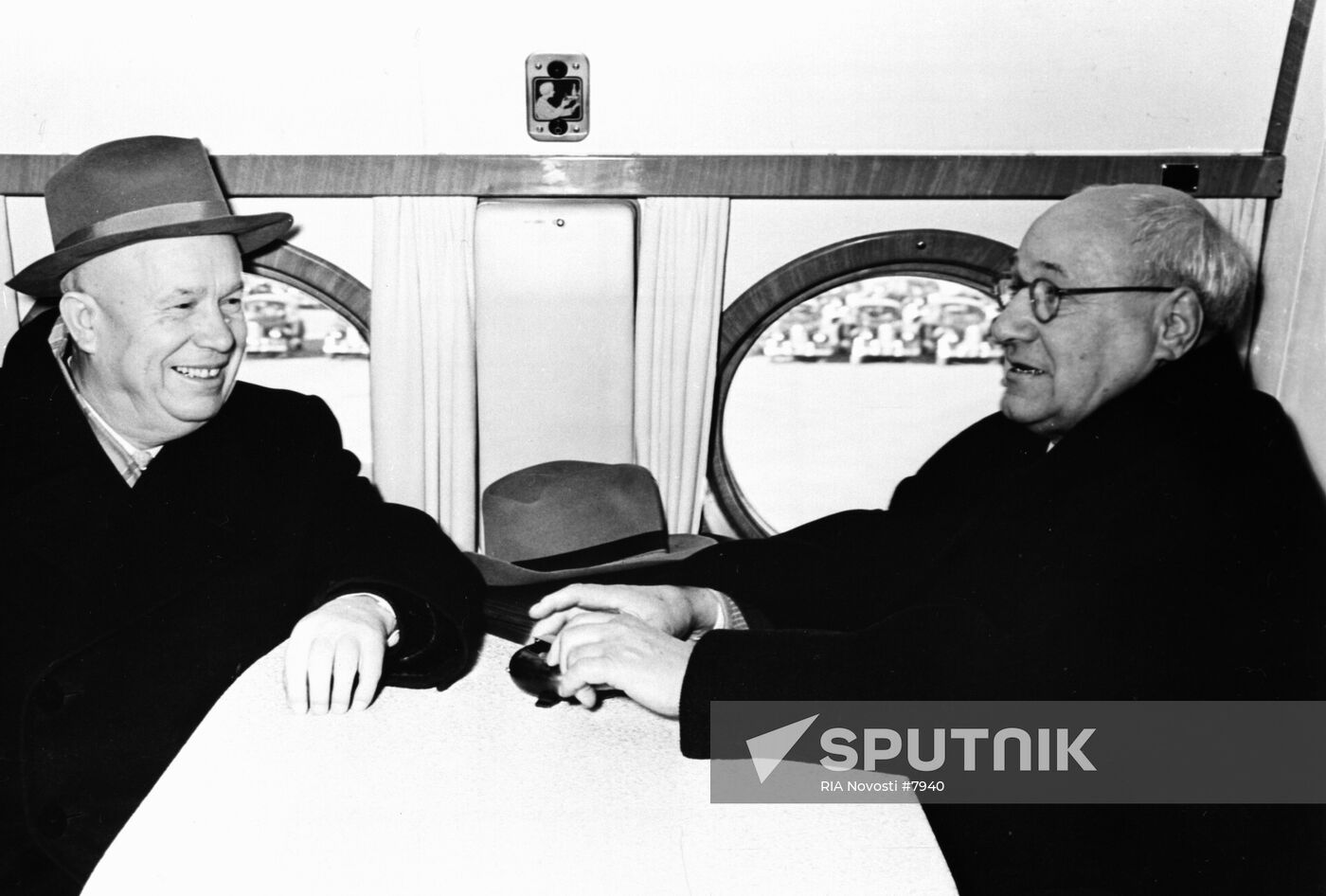 KHRUSHCHEV TALK TUPOLEV CABIN AIRPLANE