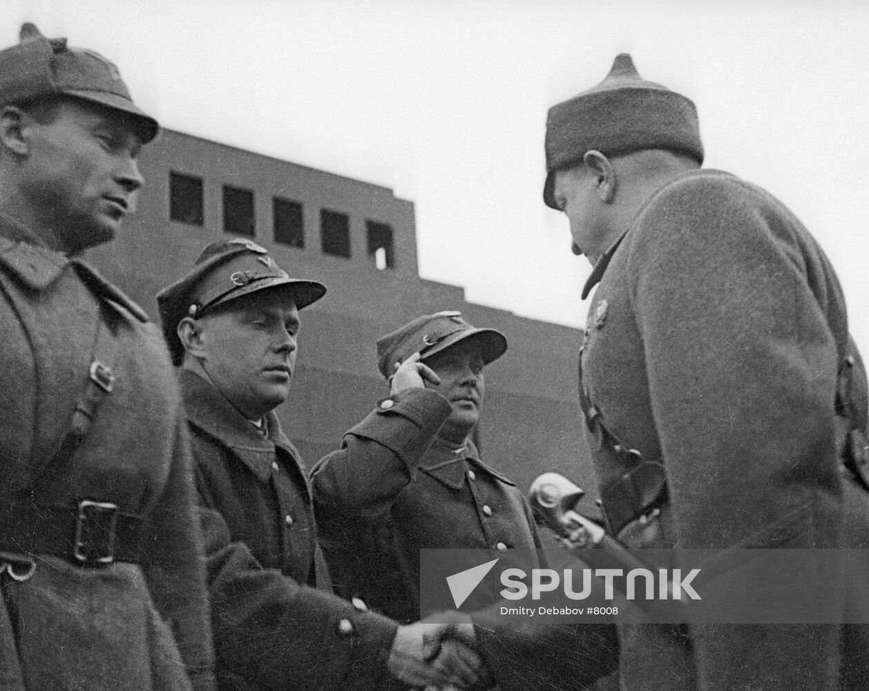 TUKHACHEVSKY MILITARY ATTACHES GREETING RED SQUARE