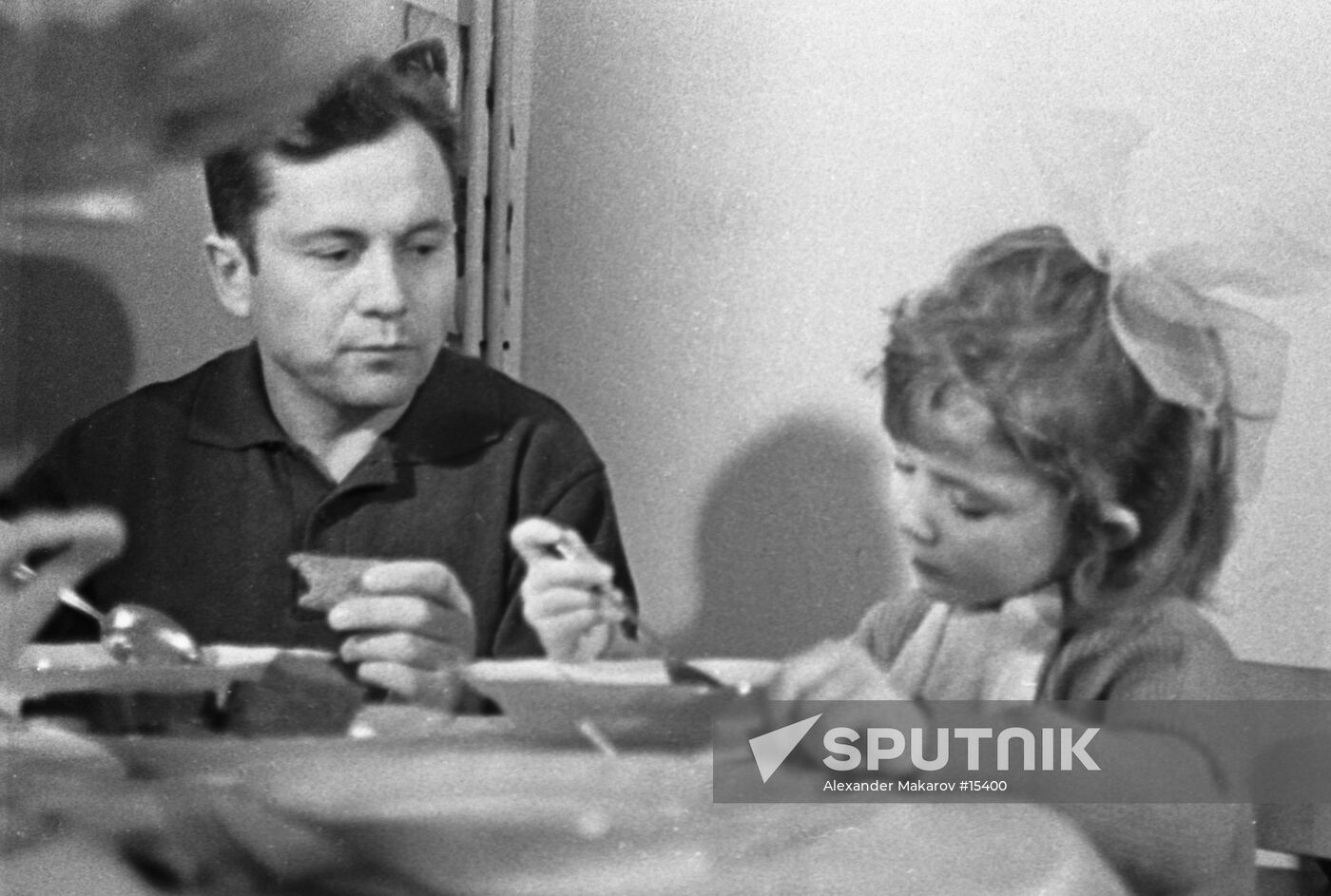 Cosmonaut Pavel Popovich and his daughter Natalia