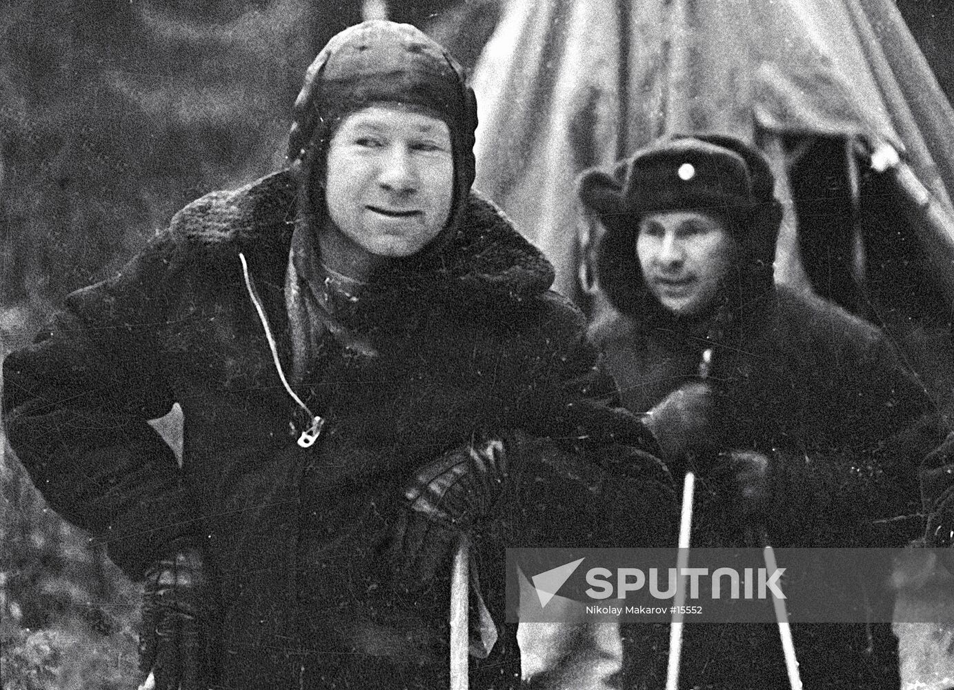 Pilots-Cosmonauts Pavel Belyayev and Alexei Leonov
