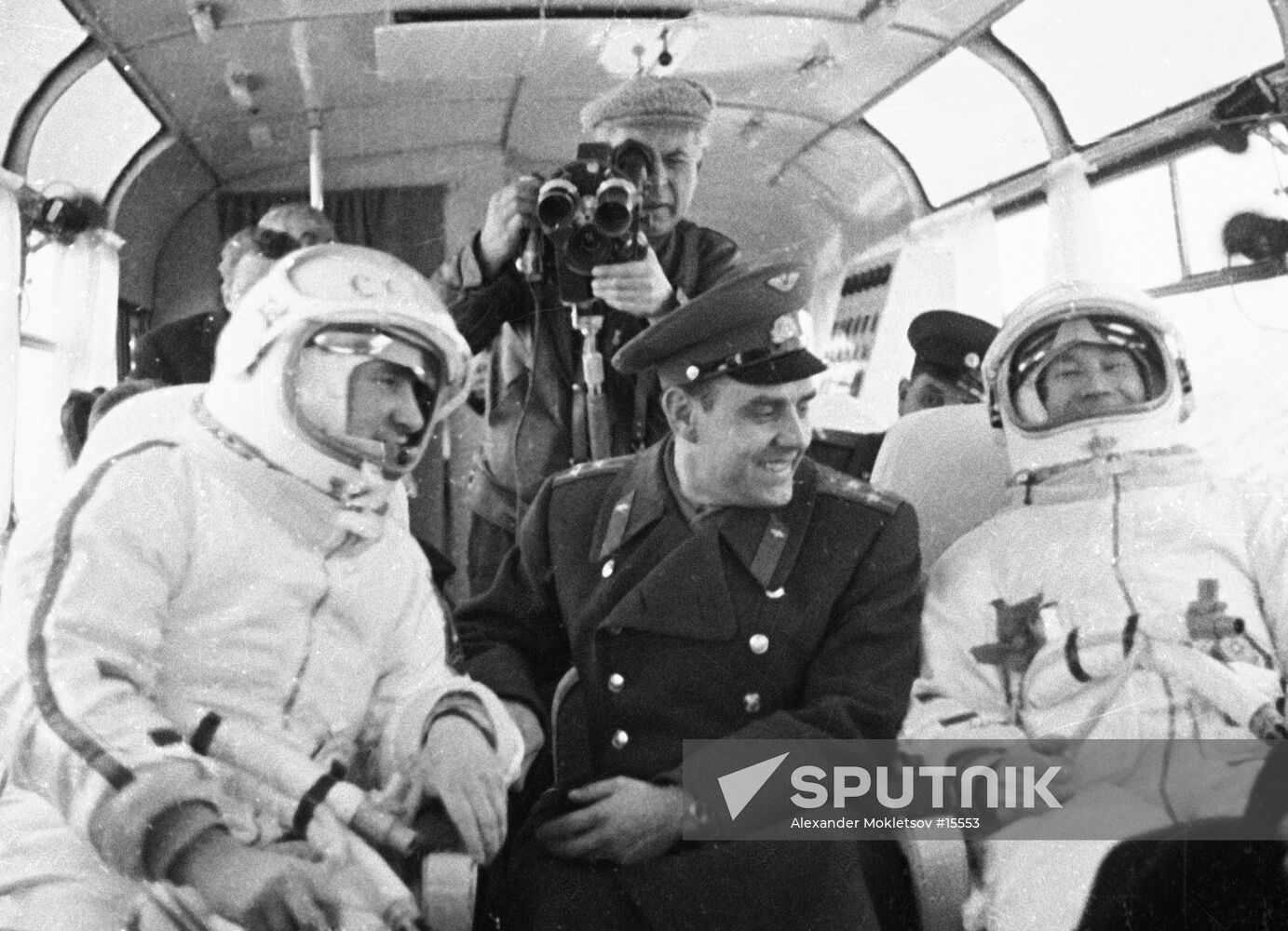 Pavel Belyayev, Vladimir Komarov and Alexei Leonov