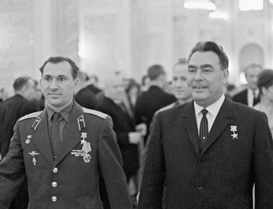 Belyayev and Brezhnev in the Kremlin 
