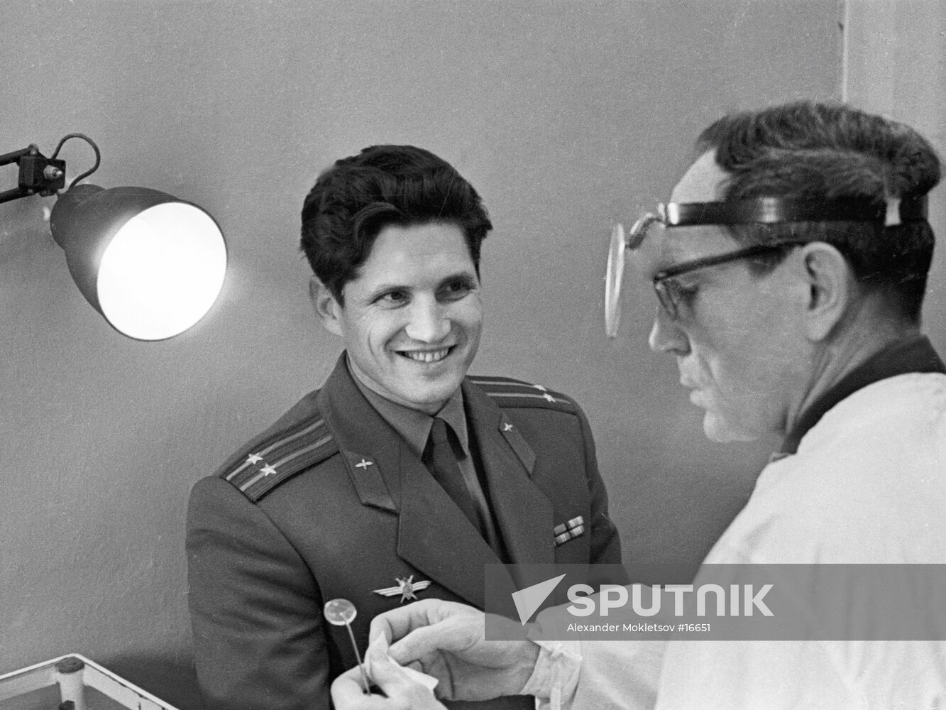 Cosmonaut Boris Volynov at a medical examination