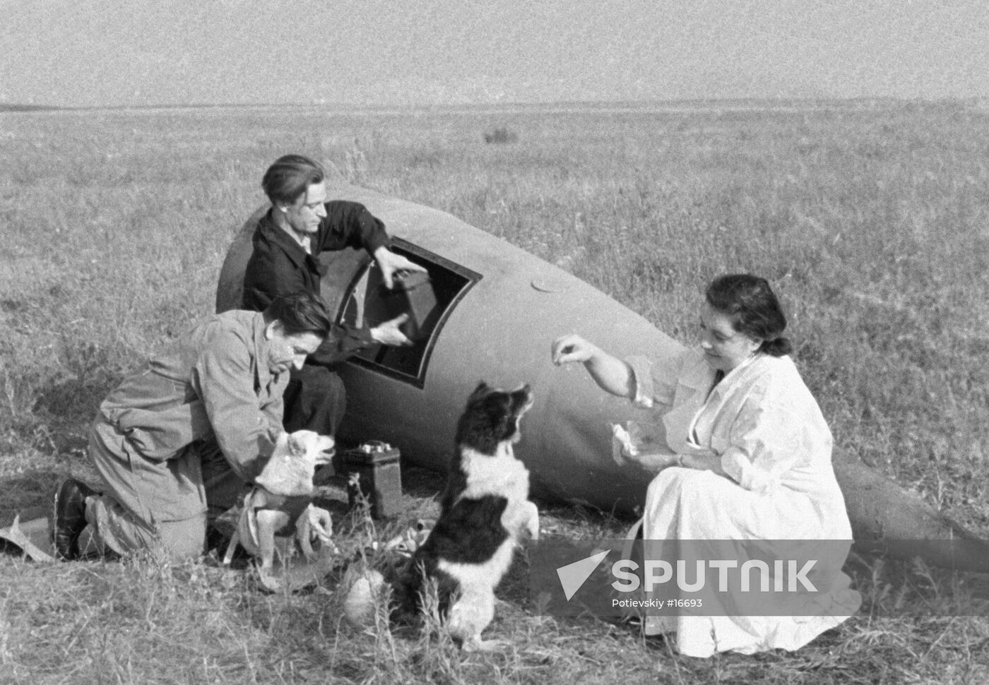 DOGS LABORATORY ASSISTANTS ROCKET CONTAINER 