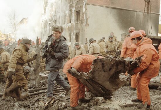 RESCUERS WORKS DESTROYED HOUSE