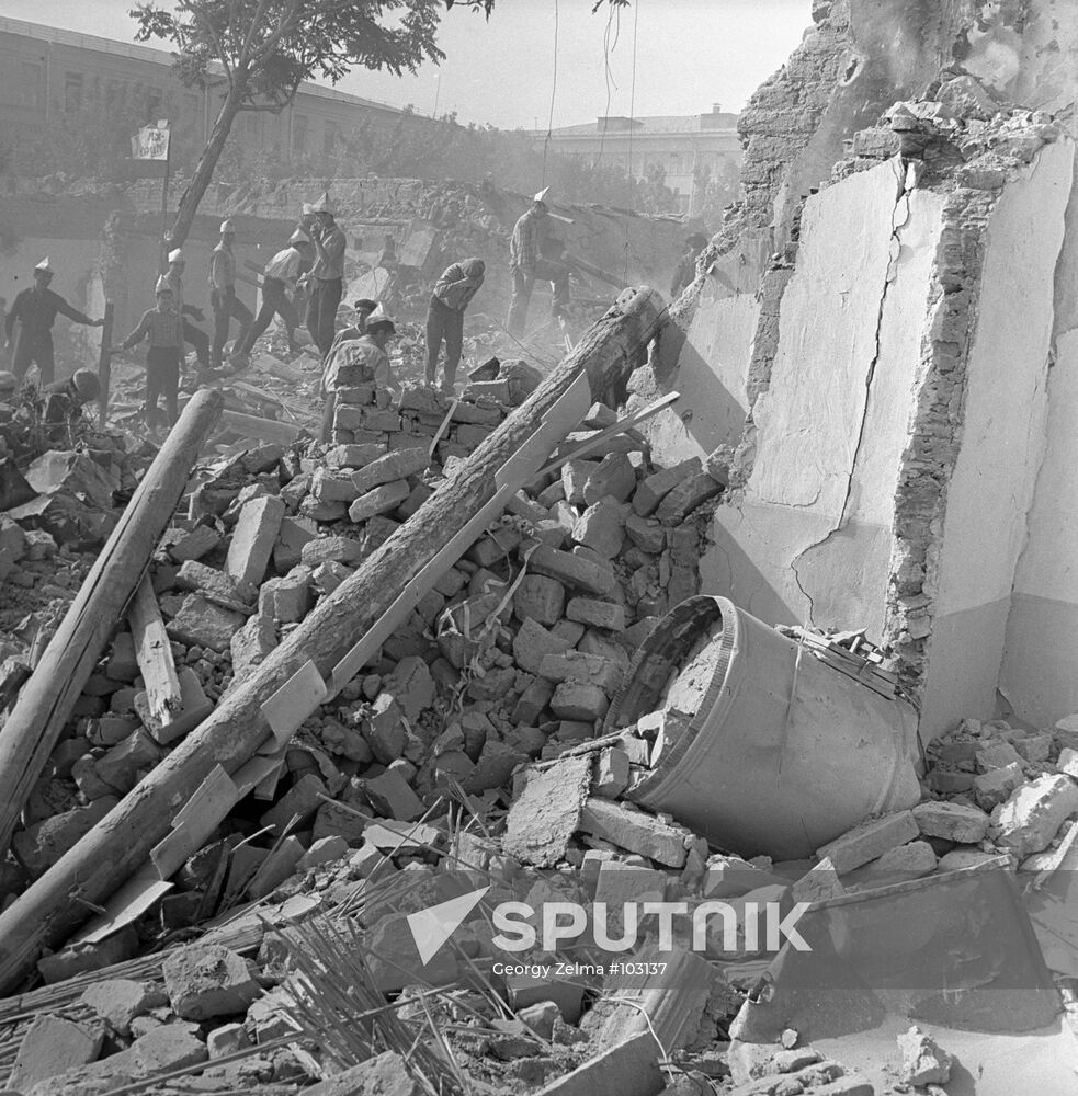 TASHKENT EARTHQUAKE DEBRIS CLEARING