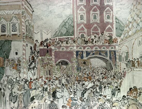 SCENERY SKETCHES BORIS GODUNOV