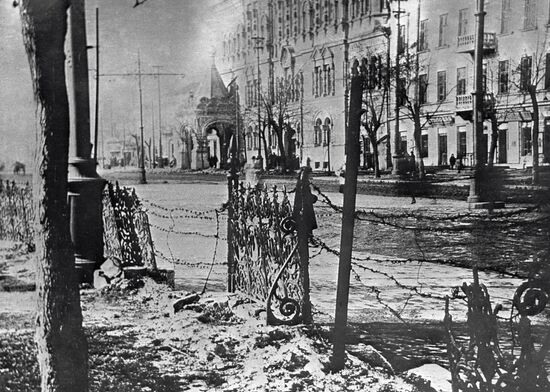 RAILROAD STATION DAMAGE GAIDAMAKS ODESSA 