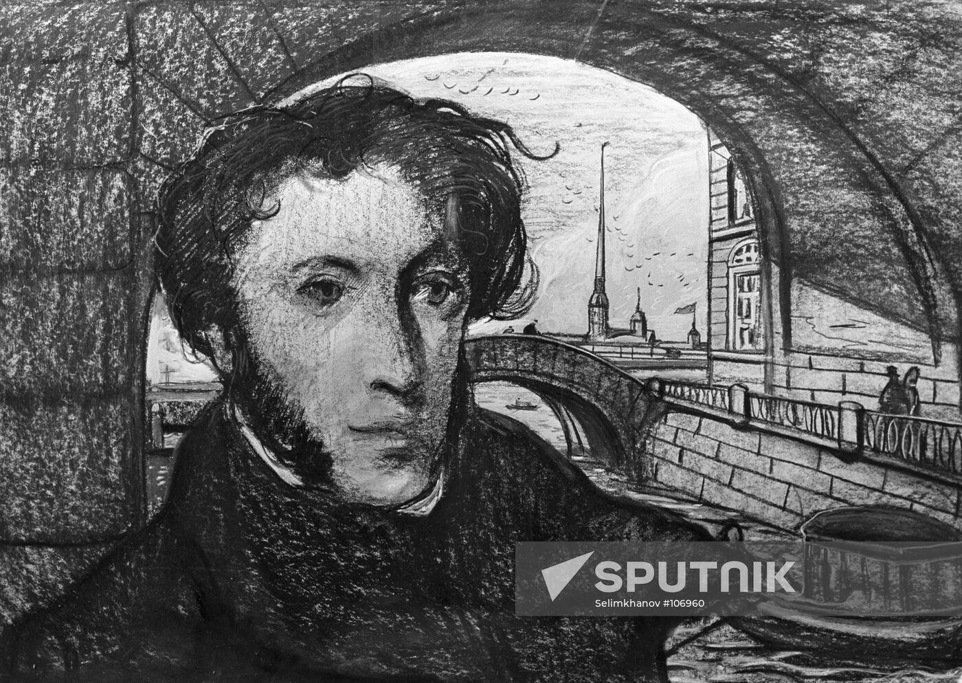 PORTRAIT PUSHKIN GLAZUNOV