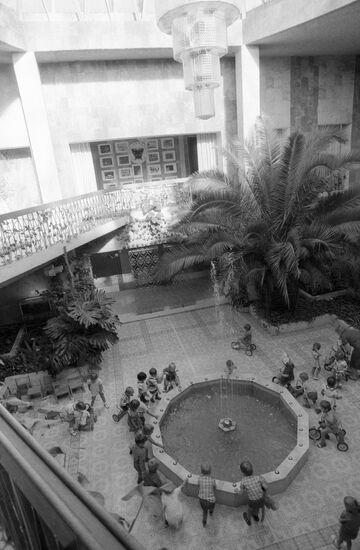 Children winter garden kindergarten