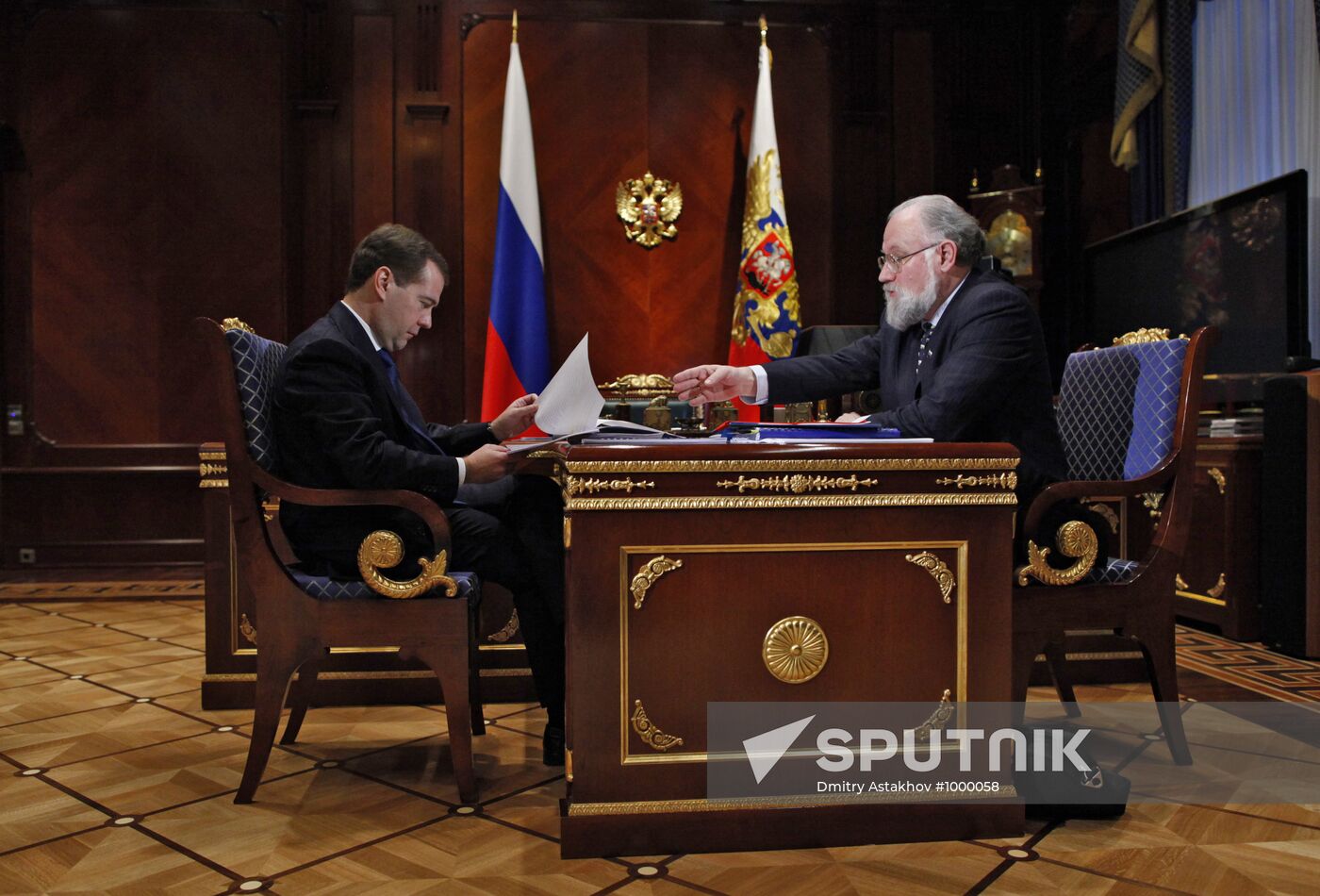 Dmitry Medvedev meets with Vladimir Churov