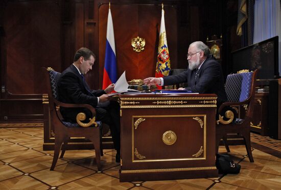 Dmitry Medvedev meets with Vladimir Churov