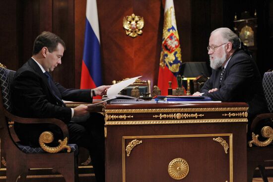 Dmitry Medvedev meets with Vladimir Churov