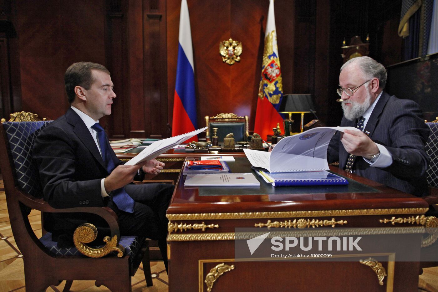 Dmitry Medvedev meets with Vladimir Churov