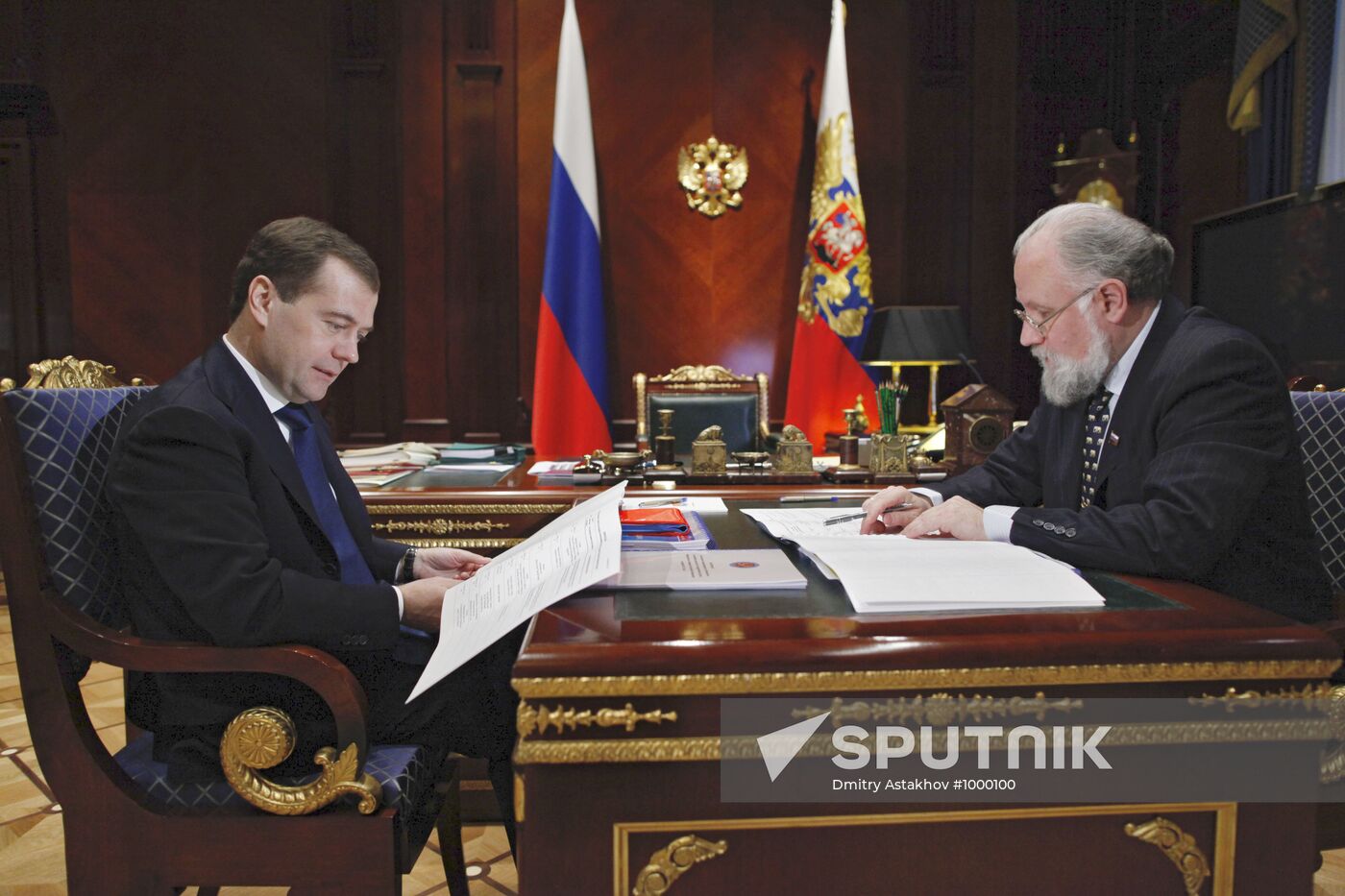 Dmitry Medvedev meets with Vladimir Churov