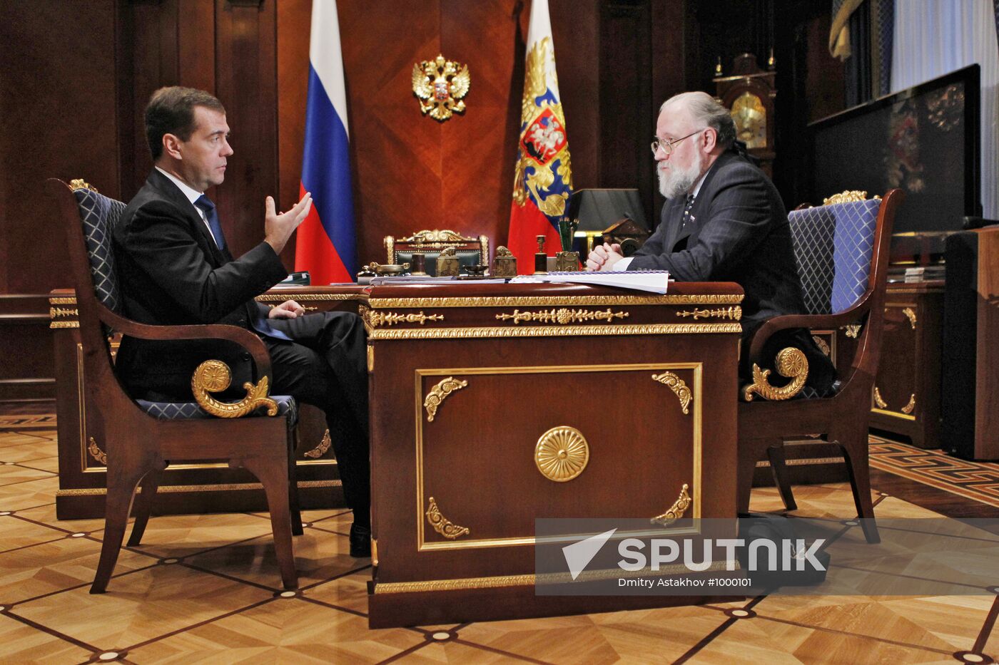 Dmitry Medvedev meets with Vladimir Churov