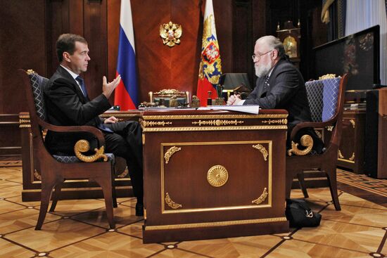 Dmitry Medvedev meets with Vladimir Churov