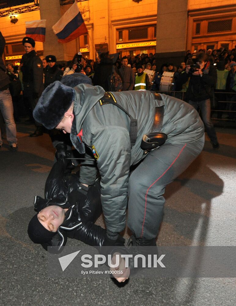 Situation at Triumfalnaya Square, Moscow