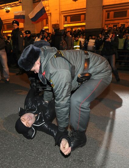 Situation at Triumfalnaya Square, Moscow