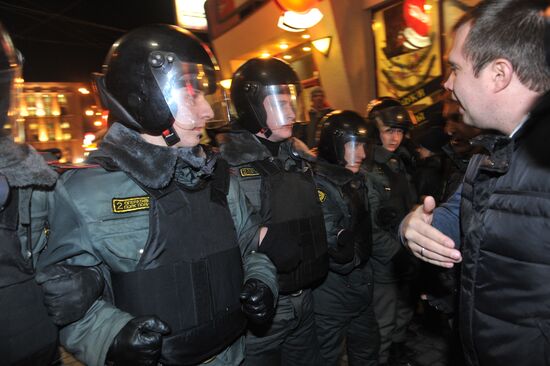 Situation at Triumfalnaya Square, Moscow