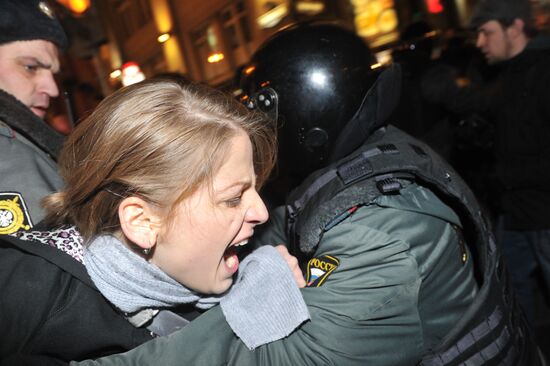 Situation at Triumfalnaya Square, Moscow