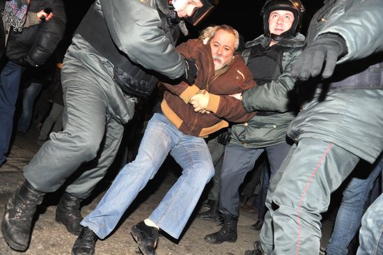 Situation at Triumfalnaya Square, Moscow