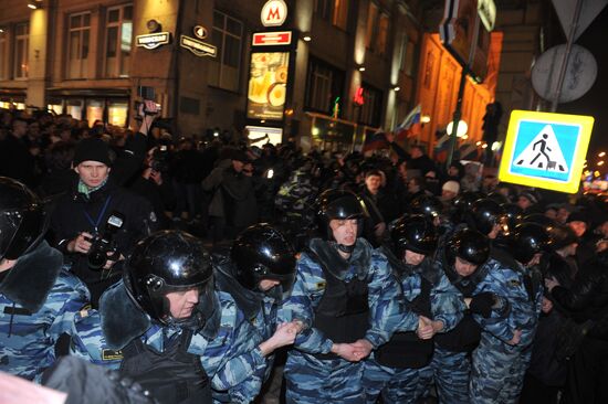 Situation at Triumfalnaya Square, Moscow