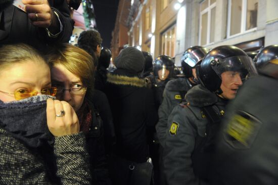 Situation at Triumfalnaya Square, Moscow