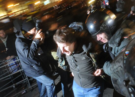 Situation at Triumfalnaya Square, Moscow