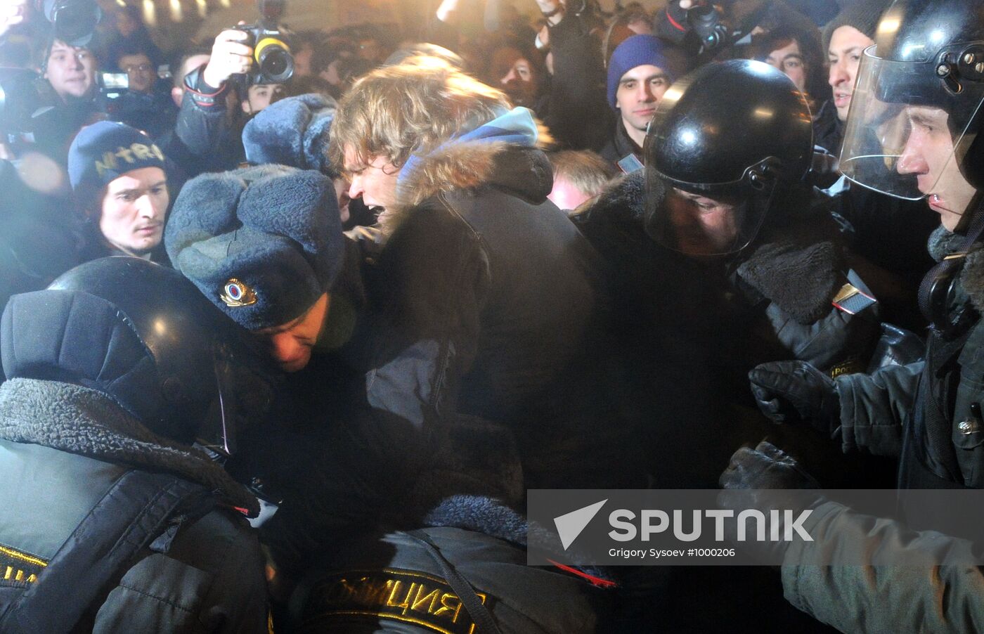 Situation at Triumfalnaya Square, Moscow