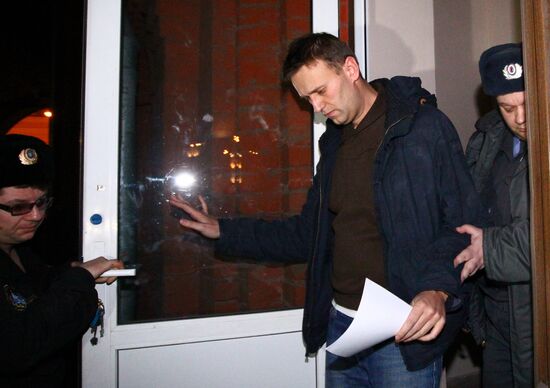 Case of blogger Andrei Navalny in Tver court of Moscow