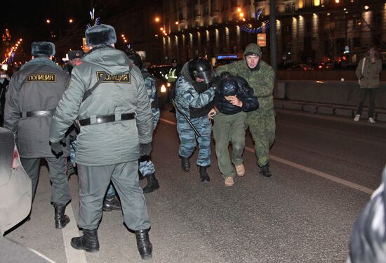 Rally in Triumfalnaya Square in Moscow