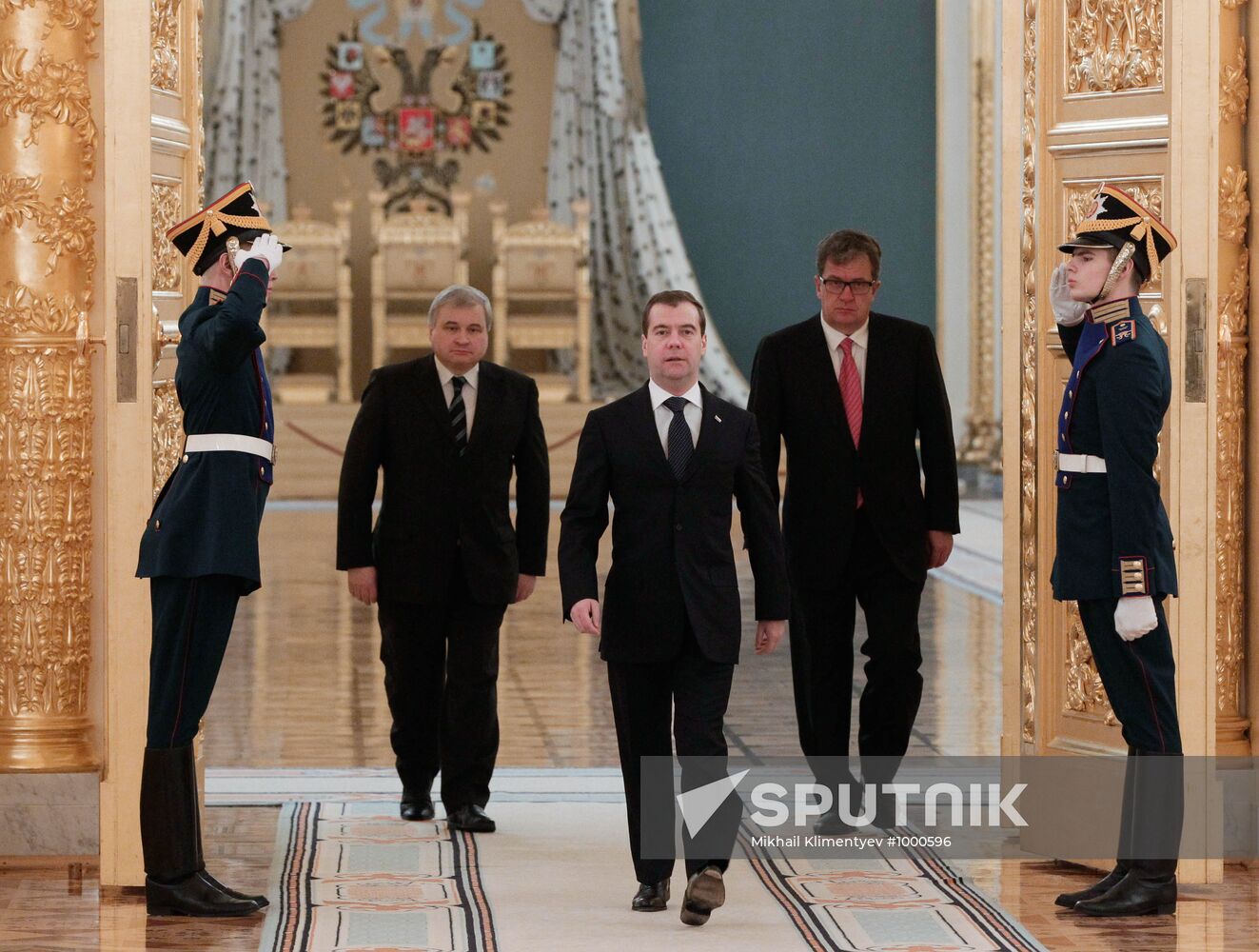 Dmitry Medvedev receives credentials from ambassadors