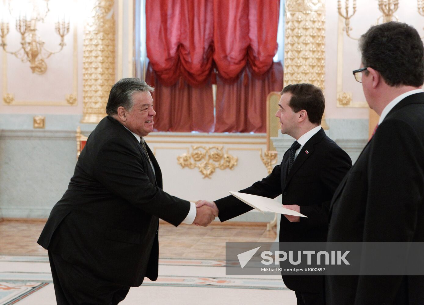 Dmitry Medvedev receives credentials from ambassadors