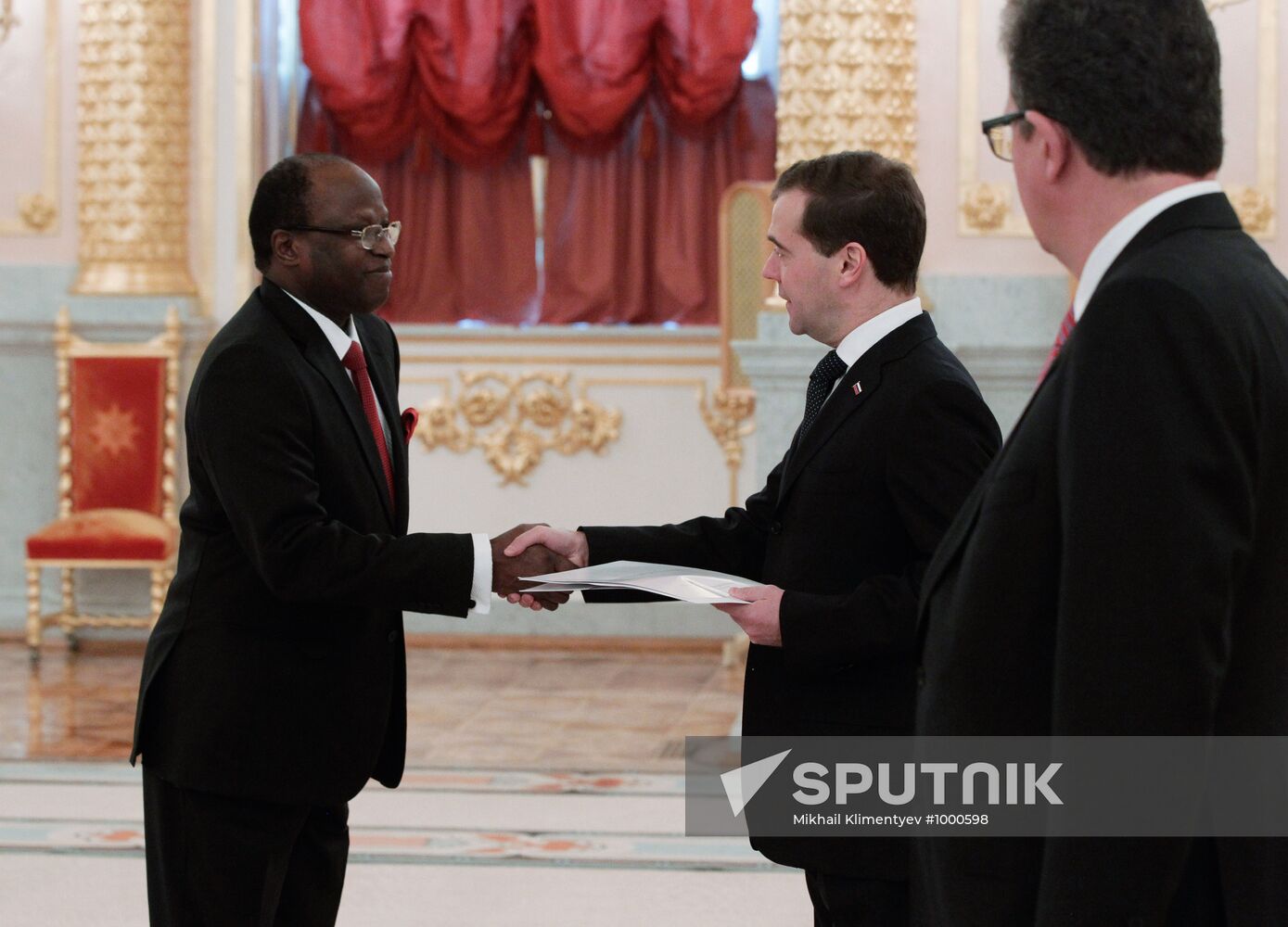 Dmitry Medvedev receives credentials from ambassadors