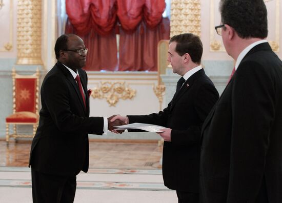 Dmitry Medvedev receives credentials from ambassadors
