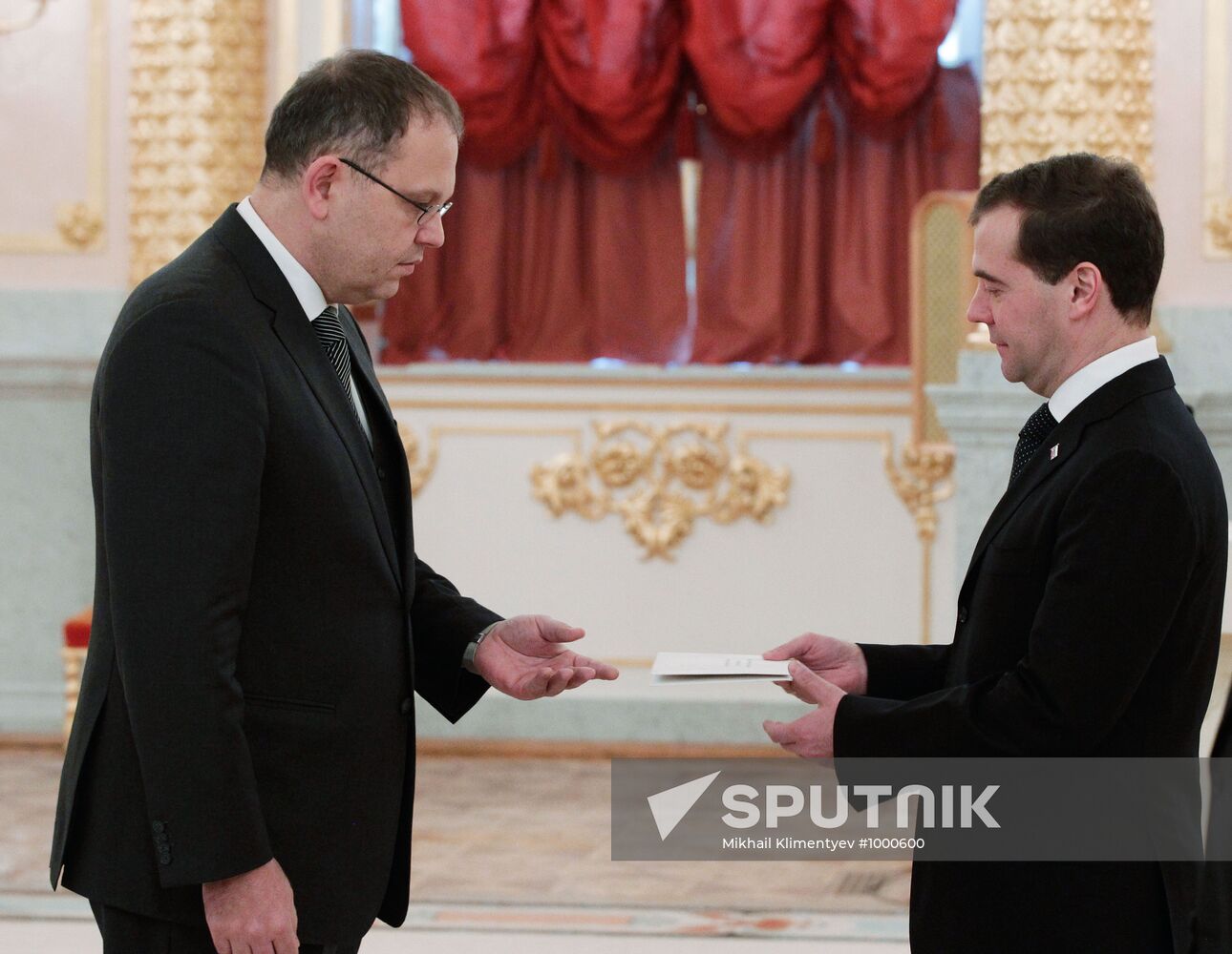 Dmitry Medvedev receives credentials from ambassadors