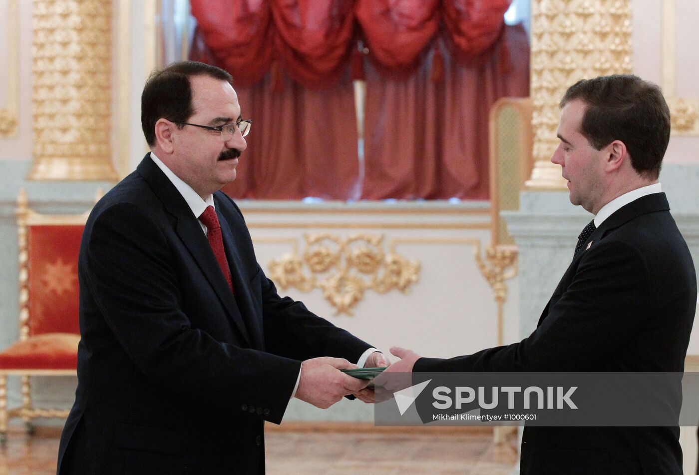 Dmitry Medvedev receives credentials from ambassadors