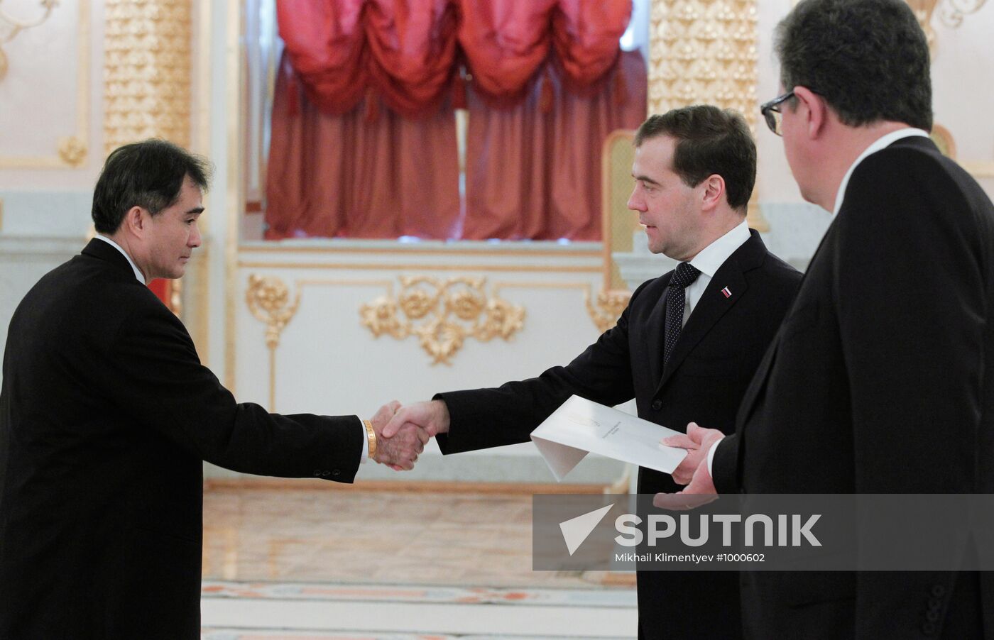 Dmitry Medvedev receives credentials from ambassadors
