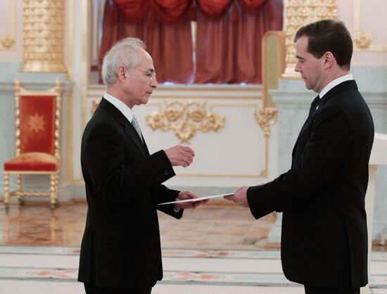 Dmitry Medvedev receives credentials from ambassadors