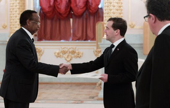 Dmitry Medvedev receives credentials from ambassadors