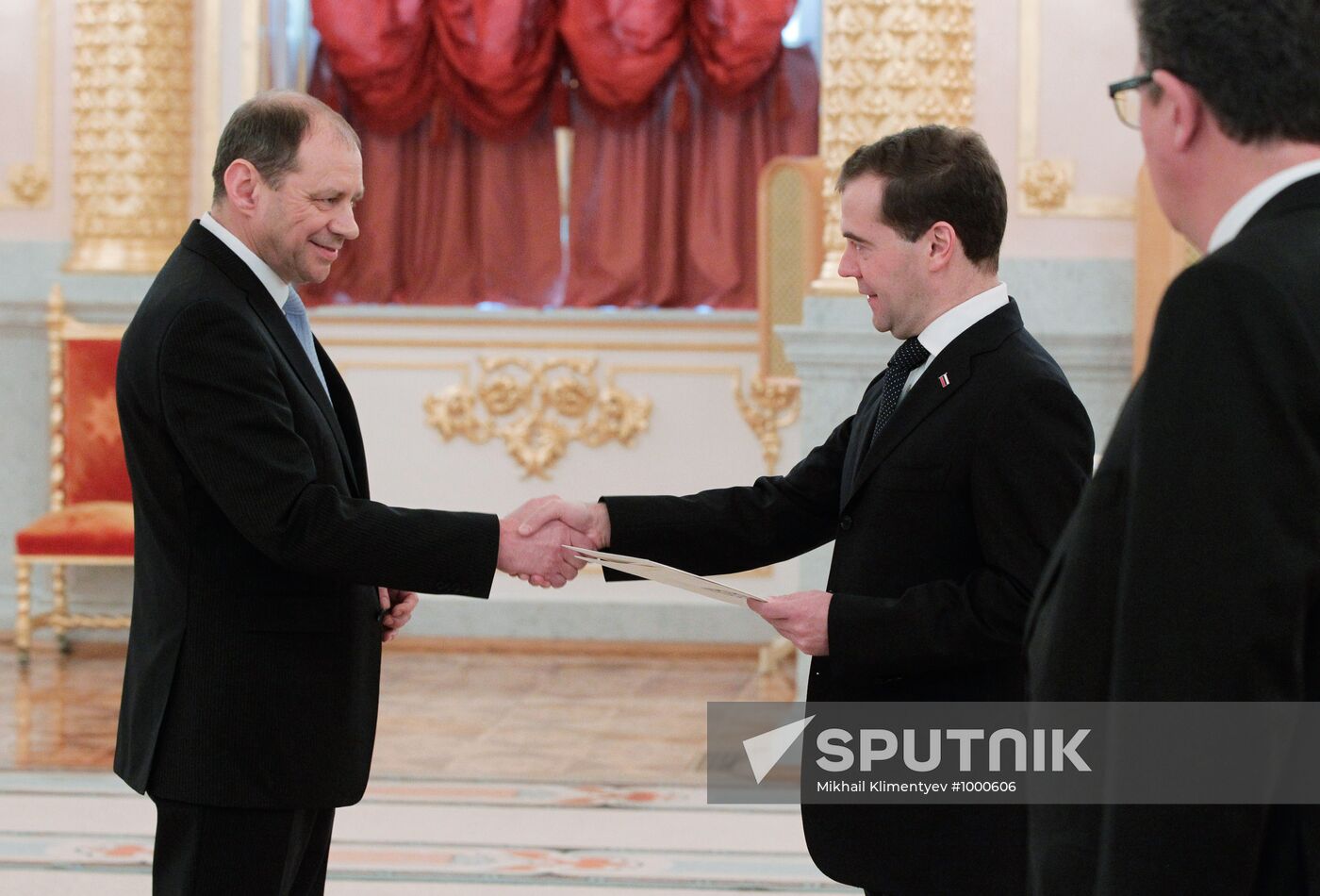 Dmitry Medvedev receives credentials from ambassadors